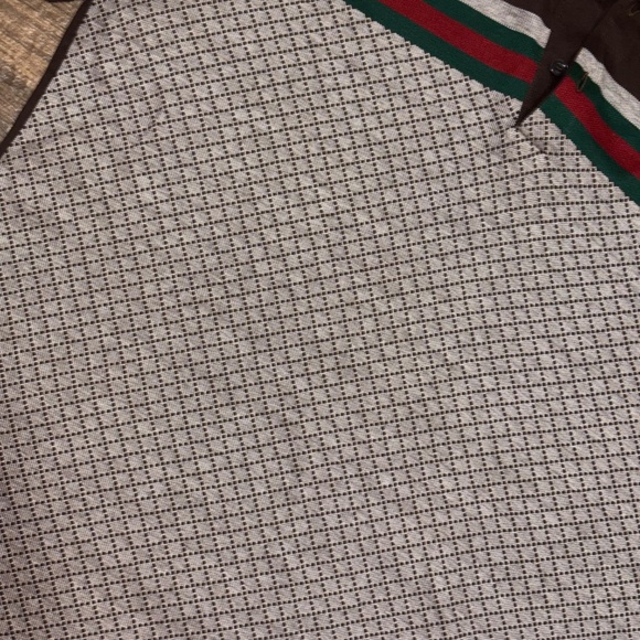 FREE SHIPPING Gucci Piquet Monogram Polo Style Shirt - Picture 3 of 6